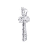 1.43ct 18k White Gold Diamond Cross Necklace